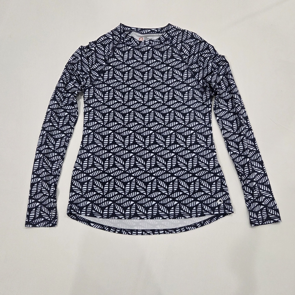 The American Outdoorsman Women’s Sun Shirt - Size S - Blue/White Print